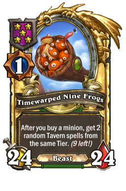 Timewarped Nine Frogs (Golden)