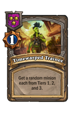 Timewarped Trainee