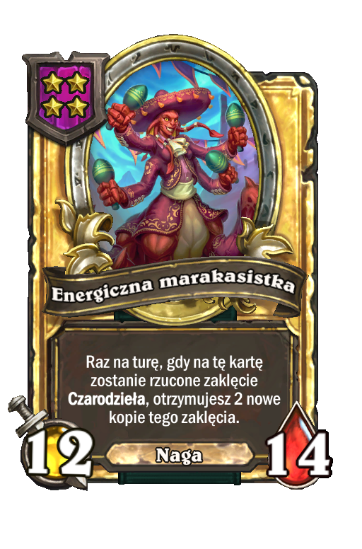 Energiczna marakasistka (złota)