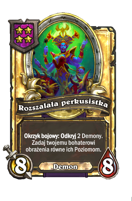 Rozszalała perkusistka (złota)
