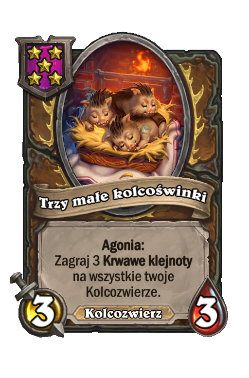 Trzy małe kolcoświnki