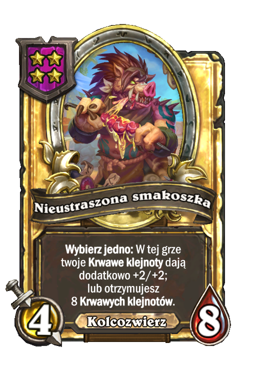 Nieustraszona smakoszka (złota)