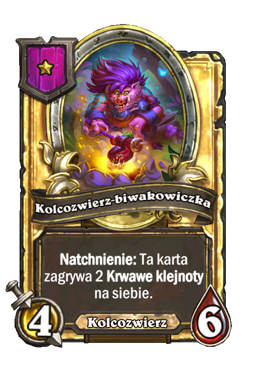 Kolcozwierz-biwakowiczka (złota)