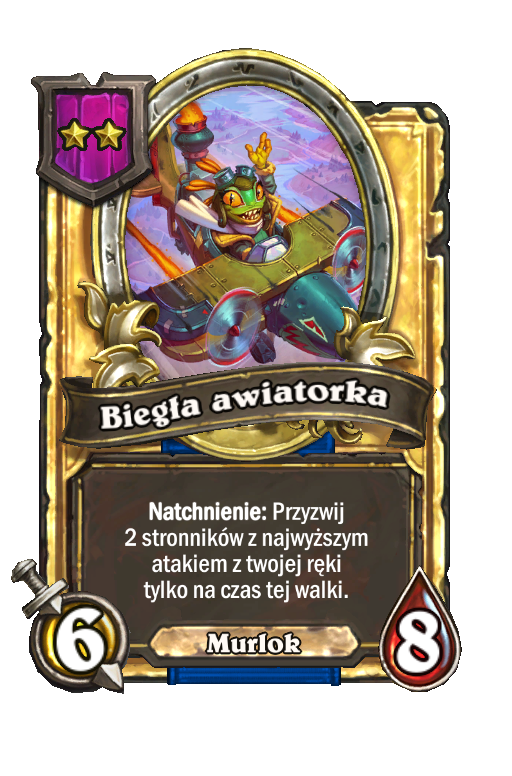 Biegła awiatorka (złota)