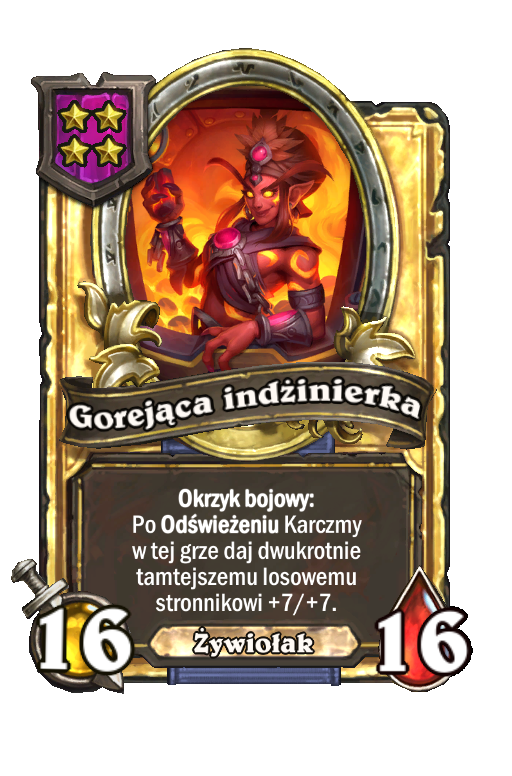Gorejąca indżinierka (złota)