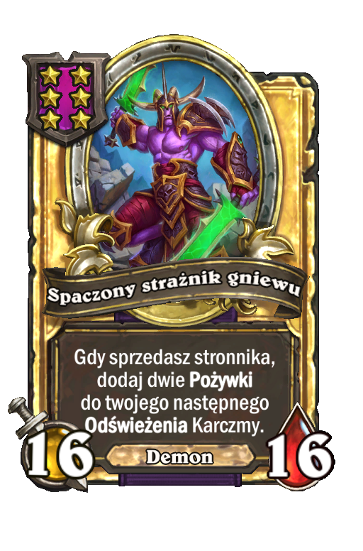 Spaczony strażnik gniewu (złota)