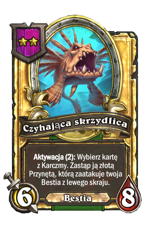 Czyhająca skrzydlica (złota)
