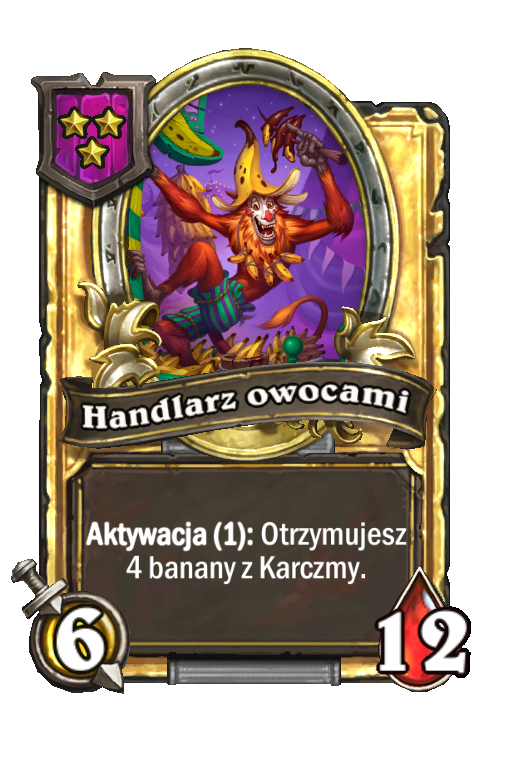 Handlarz owocami (złota)