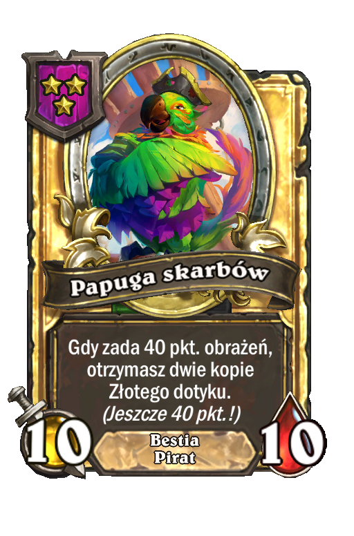 Papuga skarbów (złota)
