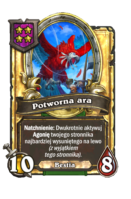 Potworna ara (złota)