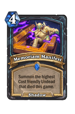 Memoriam Manifest
