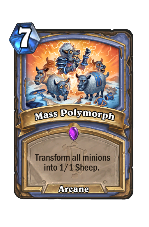 Mass Polymorph (Fractured in Alterac Valley) - Hearthstone Card 