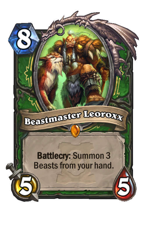 Beastmaster Leoroxx Hearthstone Card Statistics Hsreplay Net