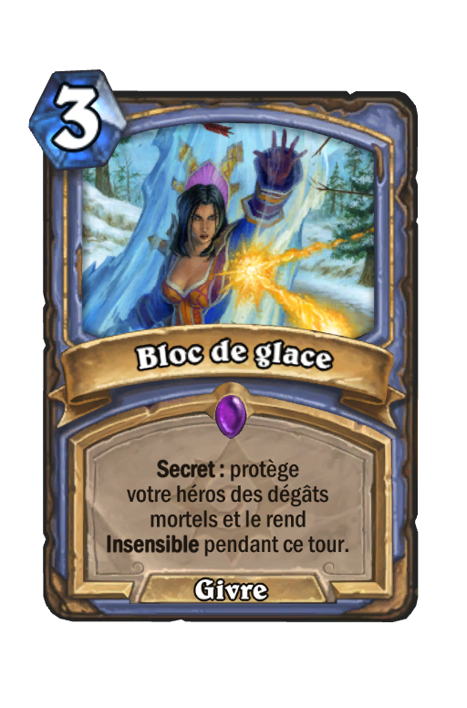 Bloc de glace, une carte Insensible