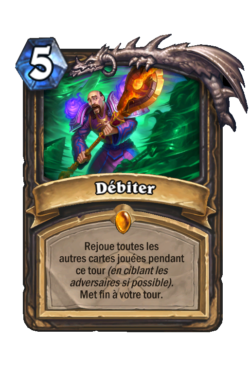 Carte Hearthstone Débiter
