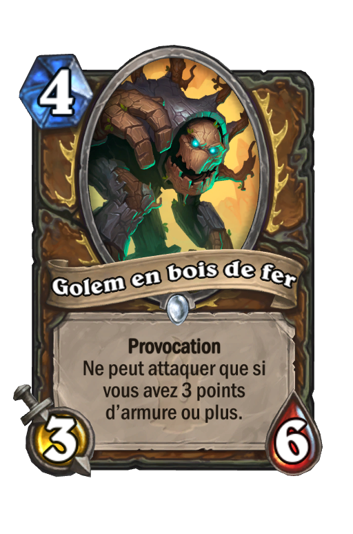 Golem en bois de fer (Kobolds et Catacombes) - Carte Hearthstone ...